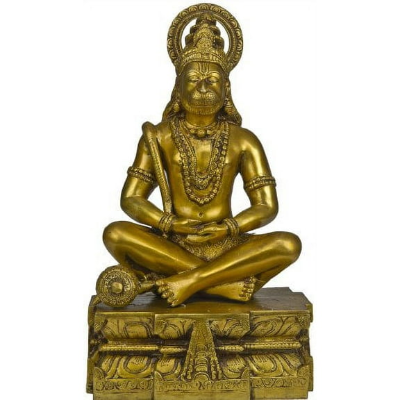Exotic India Lord Hanuman as Yogachara - Brass Sculpture