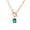 Emerald-May, variant on Simulated Emarald Pendant Paperclip Chain Necklace Paperclip Toggle Necklace Green CZ Jewelry May Birthstone Gift for Women