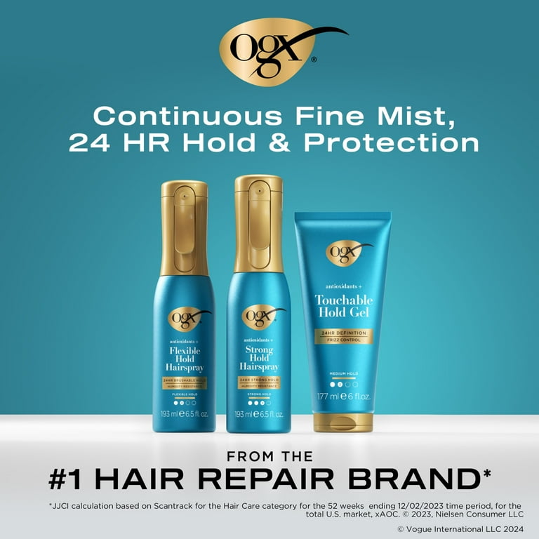 OGX Antioxidants Touchable Hold Gel Medium Hold 6 fl oz frizz