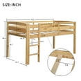 thumbnail image 7 of imerelez Twin Wood Loft Bed Low Loft Beds with Ladder,Twin,Walnut, 7 of 7