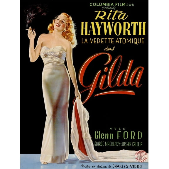 Gilda Belgian Poster Rita Hayworth 1946 Movie Poster Masterprint (11 x 17)