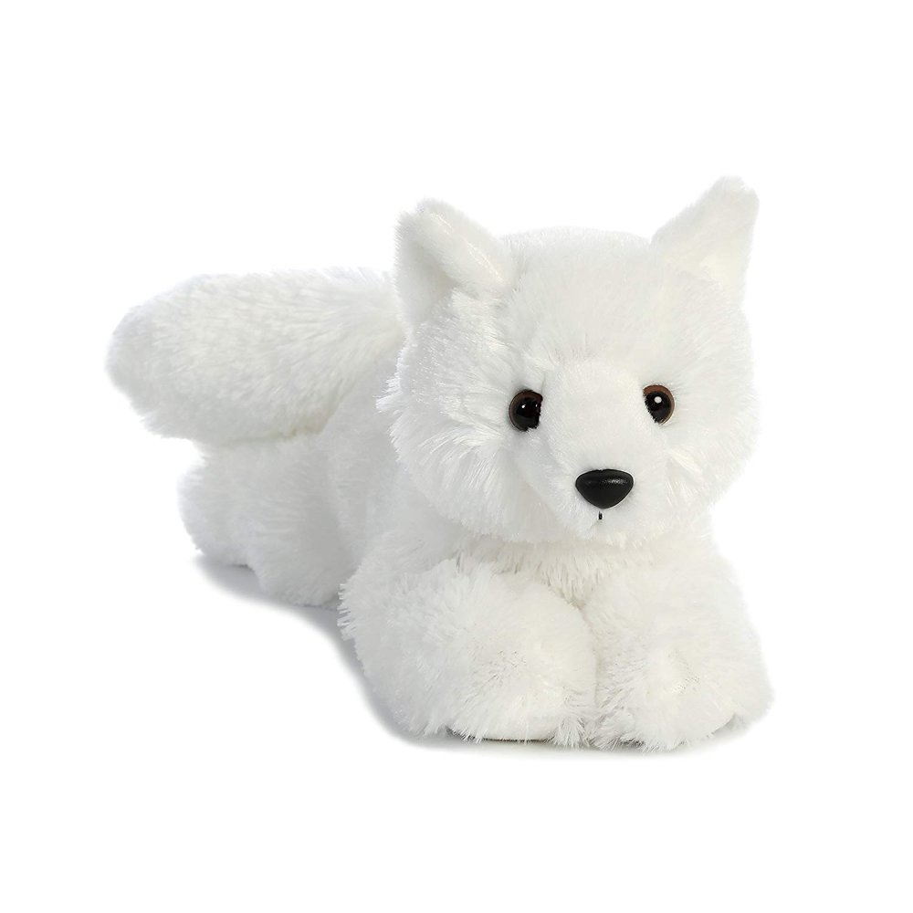 Arctic Fox 12" Flopsie Stuffed Animal, Item measures