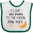 thumbnail image 3 of Inktastic I Love My Pops to the Moon and Back Boys or Girls Baby Bib, 3 of 4