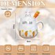 thumbnail image 2 of Taza de cerámica de 400ml, bonita cuchara de zanahoria, taza de agua, taza de negocios para parejas de estudiantes masculinos y femeninos, 2 of 5