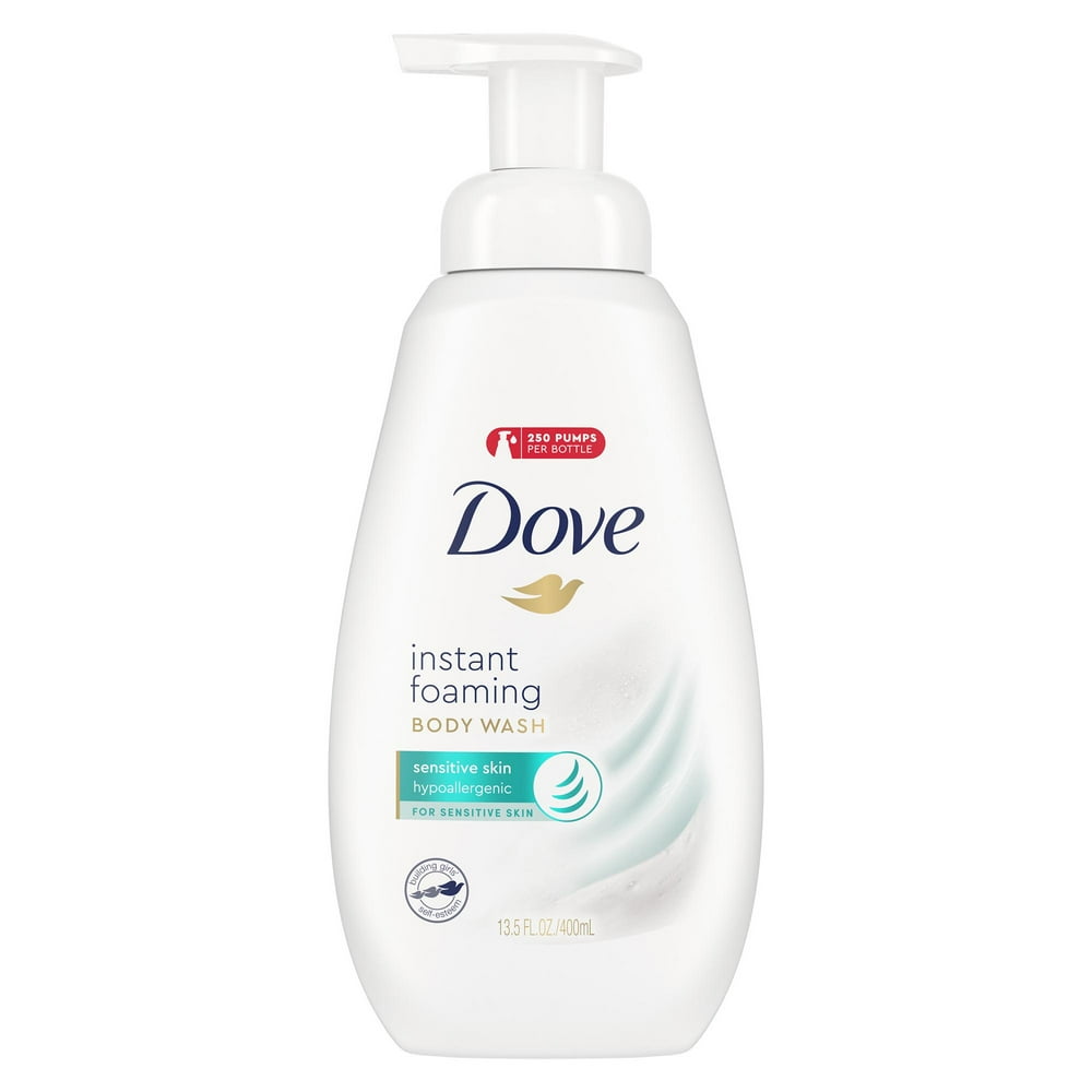 Dove Shower Foam Foaming Body Wash, Sensitive Skin, 13.5 fl. Oz