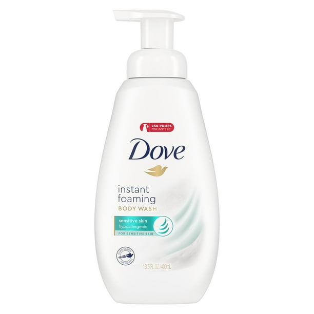 Dove Shower Foam Foaming Body Wash, Sensitive Skin, 13.5 fl. Oz
