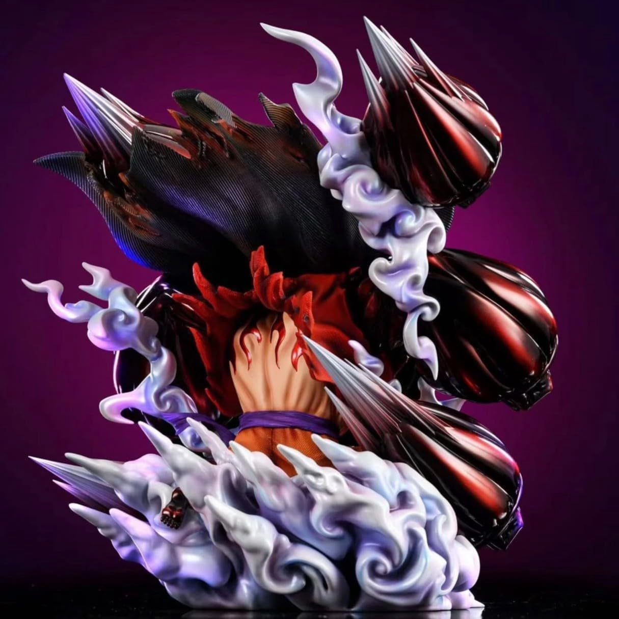 Luffy Figure Fourth Gear Luffy Figures Big Size Luffy Figures Statue PVC Handmade Collectible Model Decoration for Anime Fans (Transparent Color)