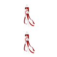 thumbnail image 3 of Matsuzay Bandera de tubo de viento de tráquea de Navidad, fiesta de borlas largas, celebración, decoración de patio trasero de Navidad, colgante, Tipo 1 2piezas Matsuzay CBP443828, 3 of 5