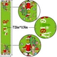 thumbnail image 3 of Green Christmas Table Runner Welcome to Whoville Believe Theme Party Decoration Xmas Winter Holiday Home Kitchen Island Decor 72Inches Long (Green, 13" x 72"), 3 of 5