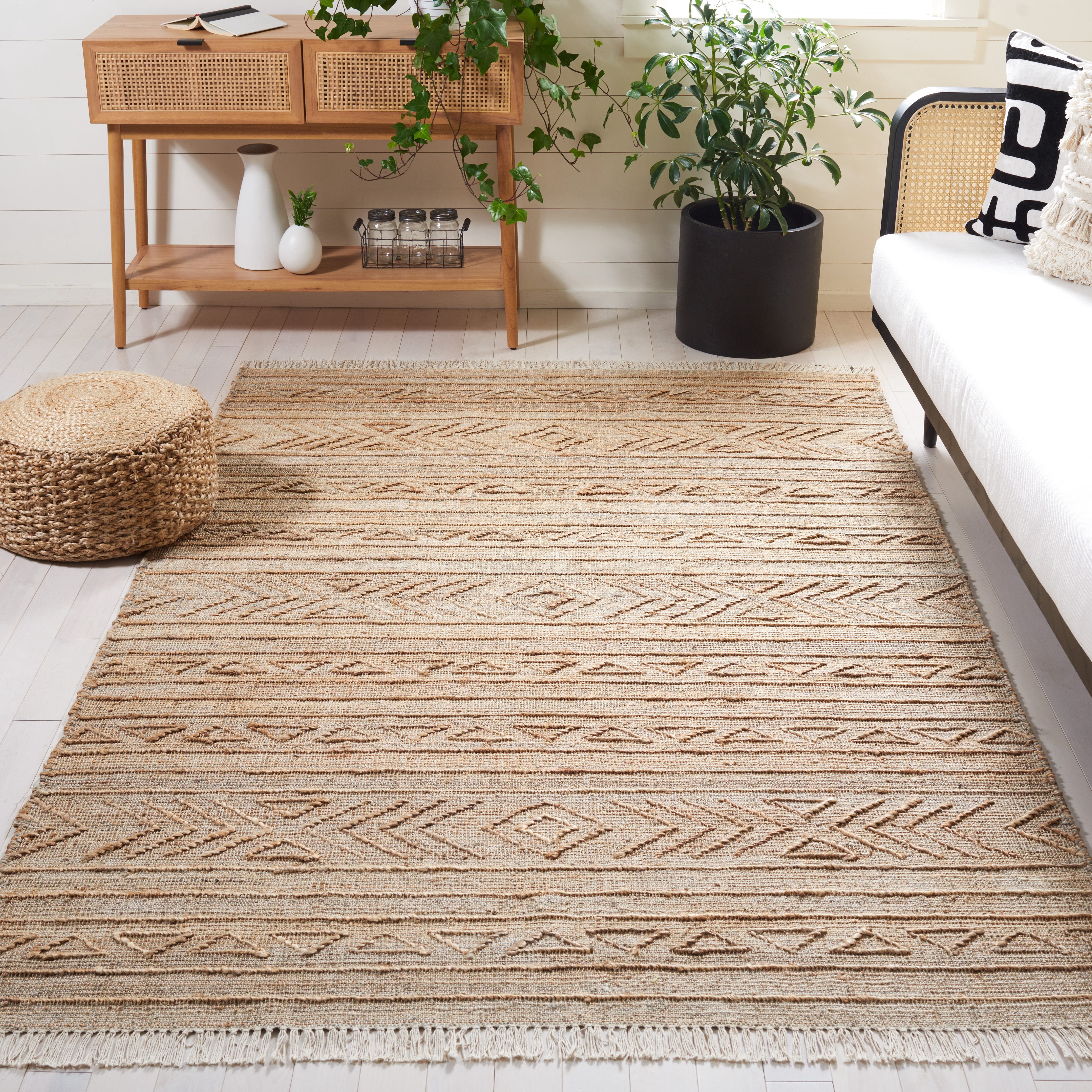 SAFAVIEH Natural Fiber Gracelyn Geometric Area Rug, Natural, 6' x 6' Square