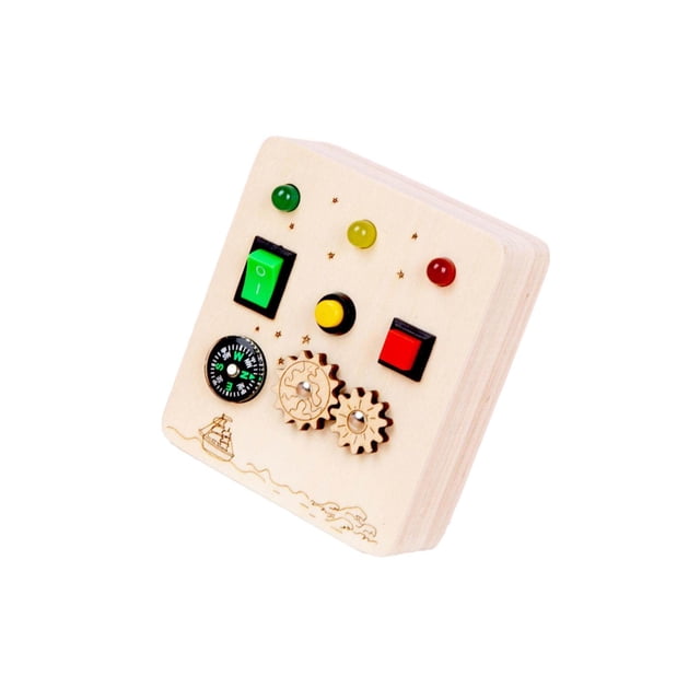 serony Busy Board with LED Light Travel Toys for Educational for Early Education style A