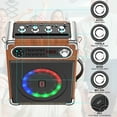 thumbnail image 4 of FanFun Singing Karaoke Machine, Bluetooth Speaker with 2 Karaoke Microphones, Home Karaoke System, FM Radio, 4 of 9