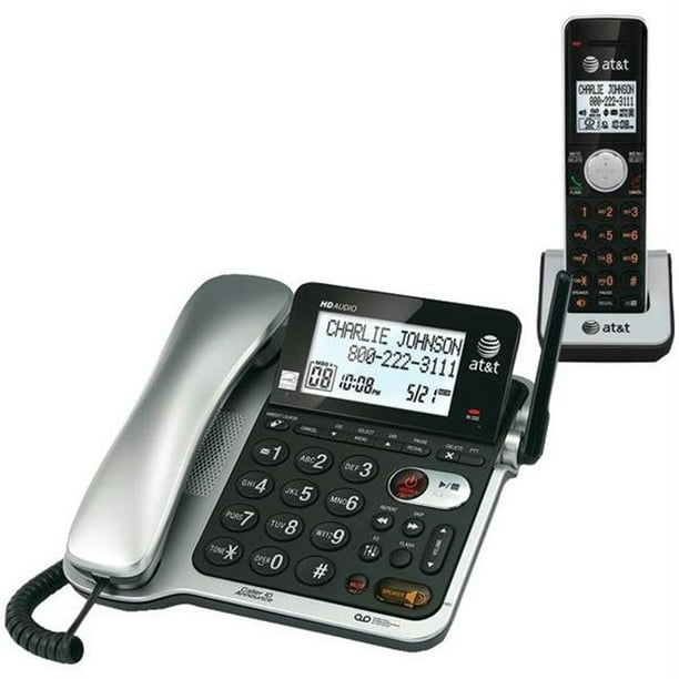 AtandT CL84102 Système Téléphonique Sans Fil avec Répondeur Système Appelant Id et Appel en Attente