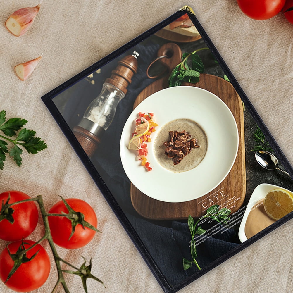 FUEENIRVA Clear Menu Cover Transparent PVC for Restaurant Wine and Cocktail Lists 8Pcs