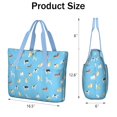 thumbnail image 3 of Tote Bag for Women - Kirky Hasky Dalmatian Shoulder Bag - Large Utility Work Duffle Bag with Zipper Handbag for Travel, Work, Sprots, 3 of 5