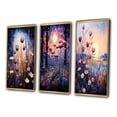 thumbnail image 3 of Designart "Purple Thistle Euphony II" Floral & Botanical Framed Wall Art Set Of 3 - Purple Thistle Frame Gallery Set For Office Decor, 3 of 7
