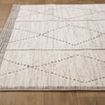 thumbnail image 6 of Luxe Weavers Argyle Diamond Pattern Ivory 2x7 Runner Rug, Farmhouse Carpet, 6 of 9