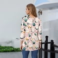 thumbnail image 2 of HAVUITYY Easter 3/4 Sleeve Sweaters for Womens, Cute Bunny Eggs Printed Womens Tops, Spring Going Out Shirts for Women Wear & Gifts, 2 of 5