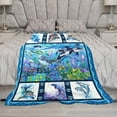 thumbnail image 3 of Dolphin Blanket Dolphin Gifts for Girls Women Ocean Dolphin Throw Blanket for Kids Adults Soft Warm Cozy Fleece Blanket for Couch Sofa 40"x50", 3 of 6