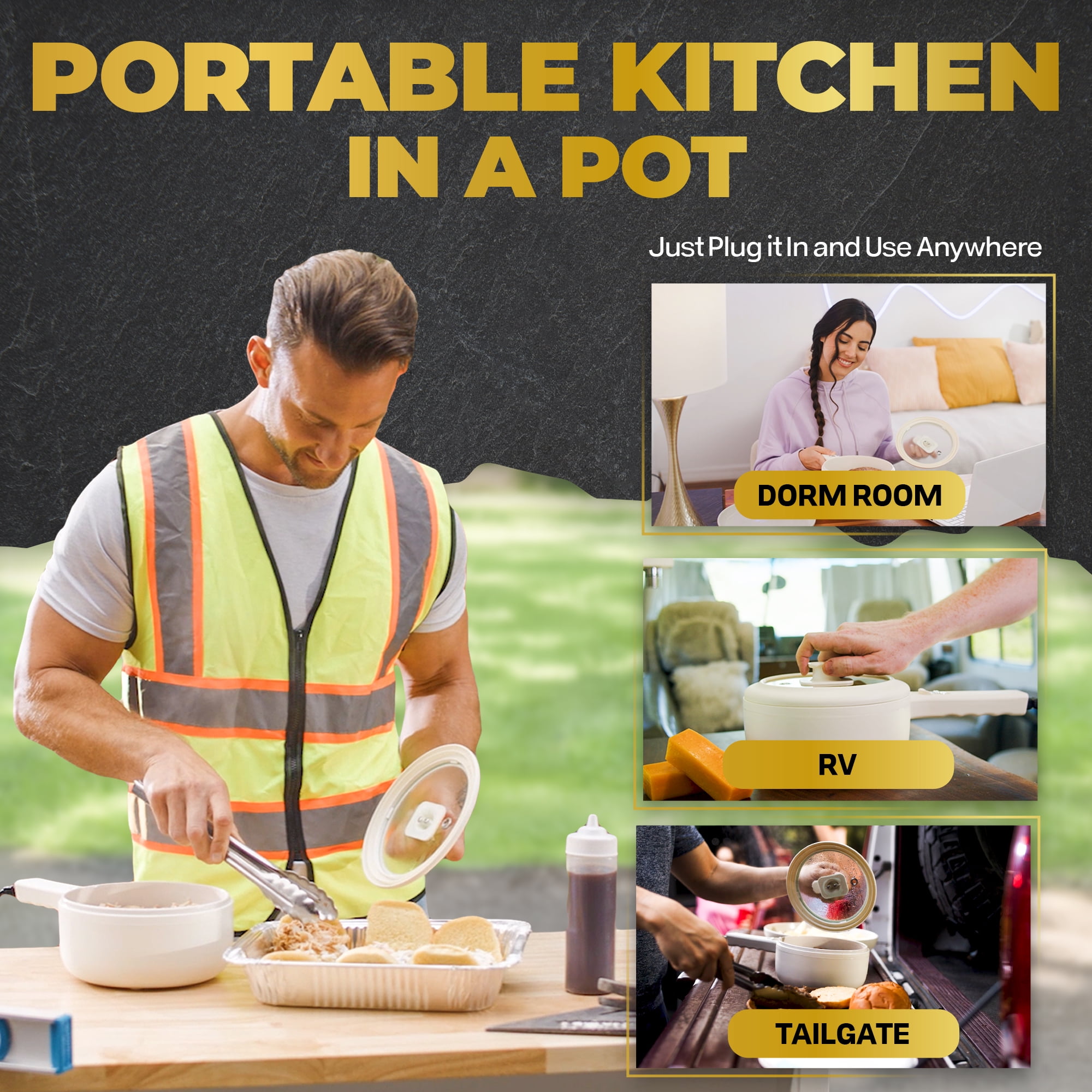 Ceramax Electric Hot Pot 1.5L Nonstick Ceramic Skillet Pan, Electric pot Mini Cooker with Lid, Hot Pot Electric Steamer for Frying Eggs Ramen, Electric Skillet, As Seen on TV