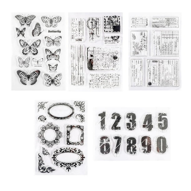 mmirethe Rubber Stamp Mixed Silicone Clear Stamps Decor for Card