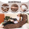 thumbnail image 4 of Almohada de embarazo Chilling Home en forma de U, 147 cm, estampado de leopardo, 4 of 6