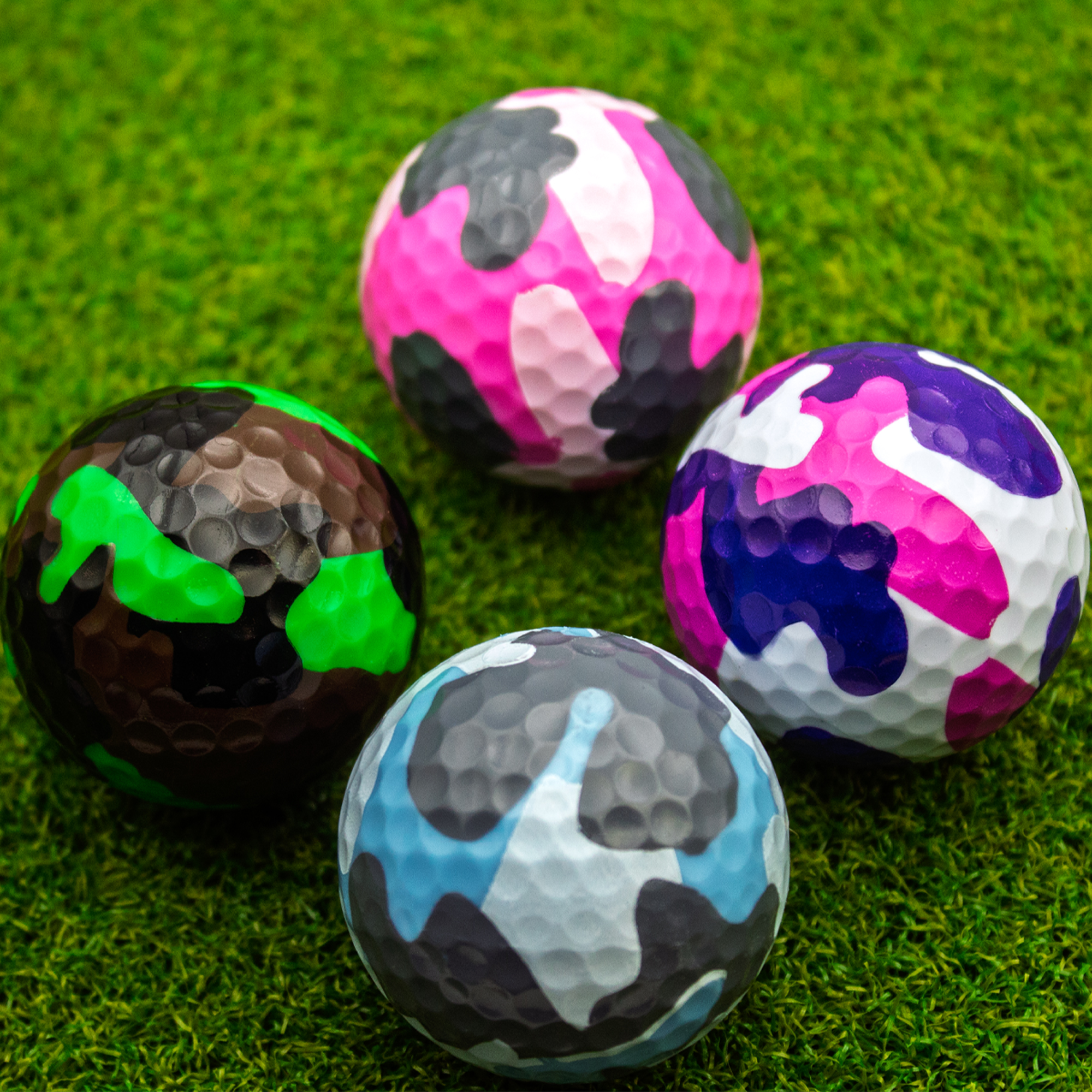Mixed Camoflauge Golf Balls, 12 Pack by GBM GOLF