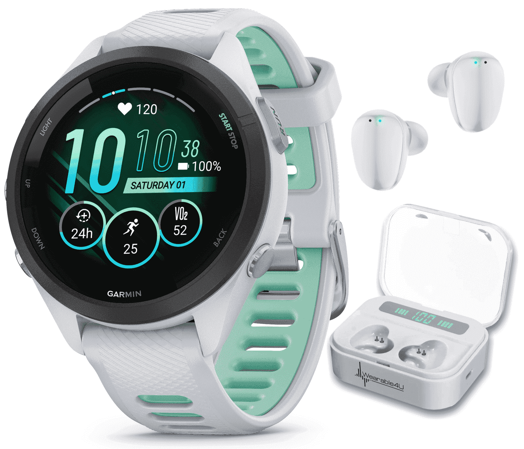 Garmin Forerunner 265S GPS Running Smartwatch, AMOLED Touchscreen