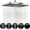 Brushed Nickel-Square 13'', variant on 5 Spray Modes Shower Head  13'' High Rain Large Rainfall Showerhead For Bathroom Flow Waterfall Fixed Showerheads With Adjustable Swivel Ball Joint Brushed