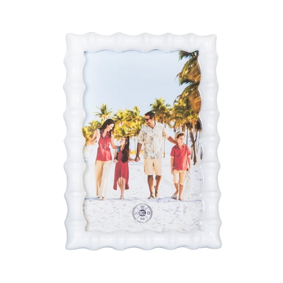 White Bamboo 5x6 Photo Picture Frame