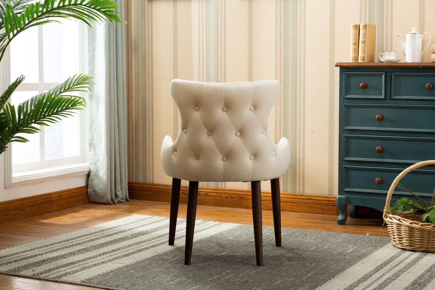 CORA  SET OF TWO ACCENT CHAIRS-BEIGE