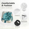 thumbnail image 6 of Lsque Watercolor Sea Turtle Printed Women's Running Shorts with Liner Pockets,Elastic Quick Dry Workout Athletic Gym Yoga Shorts,Womens High Waist Shorts-XX-Large, 6 of 9