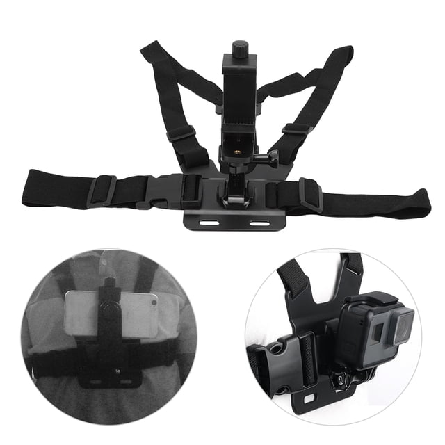 Correa de arnés para el pecho de la cámara arnés de seguridad de la cámara de acción de plástico liviano ajustable usable con soporte de clip para teléfonos inteligentes de ANGGREK Otros
