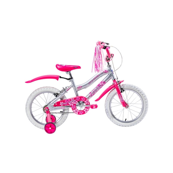 Bicicleta Infantil Unibike  rodada 16 con ruedas de entrenamiento Rosa 16