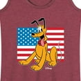 thumbnail image 3 of Disney - Americana - Pluto Usa Flag - Women's Racerback Tank Top, 3 of 5