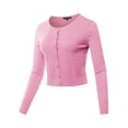 thumbnail image 1 of FashionOutfit Women's Solid Button Closure Long Sleeve Cardigan, 1 of 1