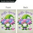 thumbnail image 3 of Welcome Garden Flag 12x18 Inch Double Sided Green Gnome Hydrangea Yard Flags Spring Summer Outdoor Decorative Flag For Home Outdoor Yard Patio Lawn Welcome Spring Decor, 3 of 10