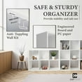 thumbnail image 3 of 13 Inch Open Back Cube Organizer, 6/8/9 Cubes Shelf with Durable Frame, Versatile Storage for Books Media Toys, Home OfficeRoom, Grey Oak White, 3 of 6