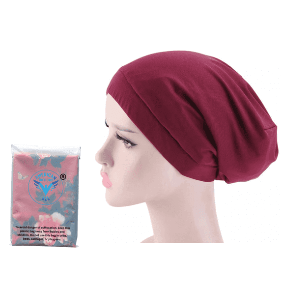 Women's Satin Silk Lined Sleep Cap, Slouchy, Turban, Baggie, Yoga Beanie, Hair Cover, Chemo Hat, Night Sleepwear, for Teens, Adults