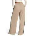 thumbnail image 5 of ZyeKqe Wide Leg Sweatpants for Women Casual Drawstring Striped Baggy Comfy Fall Fashion Elastic Waisted Athletic Pants, 5 of 7