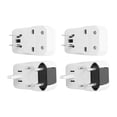 thumbnail image 4 of Plug Adapter, Brass Contact 4Pcs Travel Adapters Wide Application  For Phone, 4 of 8