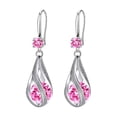 thumbnail image 2 of SmartBy Silver Teardrop Earrings for Women Cubic Zirconia Drop Dangle Earrings Wedding Jewelry Accessory for Brides, 2 of 7