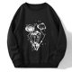 thumbnail image 2 of Cuello redondo para mujer Estampado de plantas Manga larga Otoño Invierno Versátil Tops sin capucha Pompotops FGAJ19318, 2 of 6