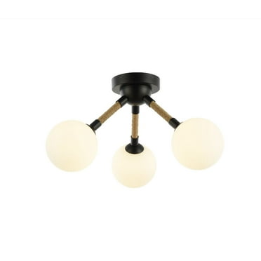 Artcraft Lighting Capilano Collection 3Light SemiFlush Mount Black