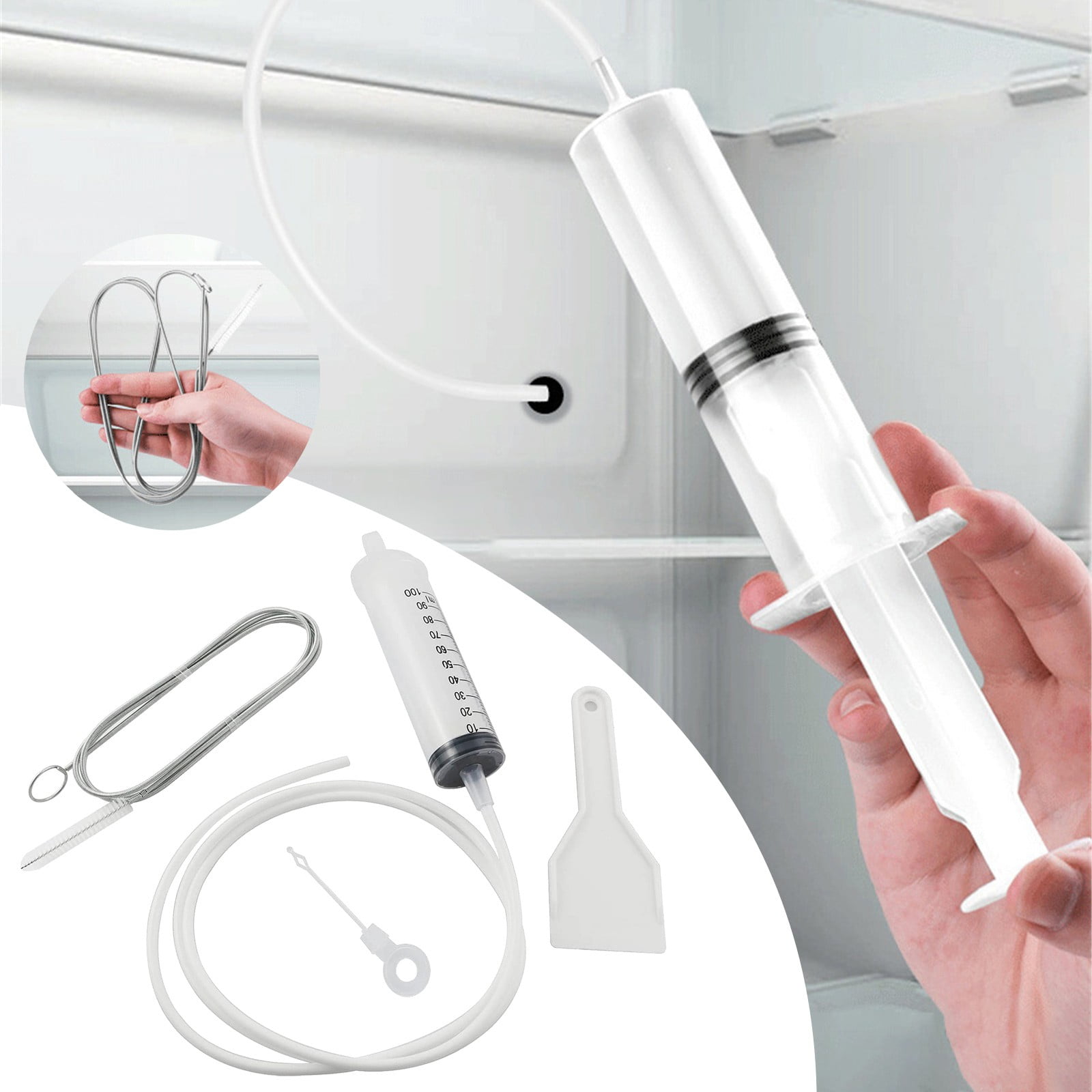 Fridge Drain Hole Cleaning Tool Long Flexible Refrigerator Drain Hole ...