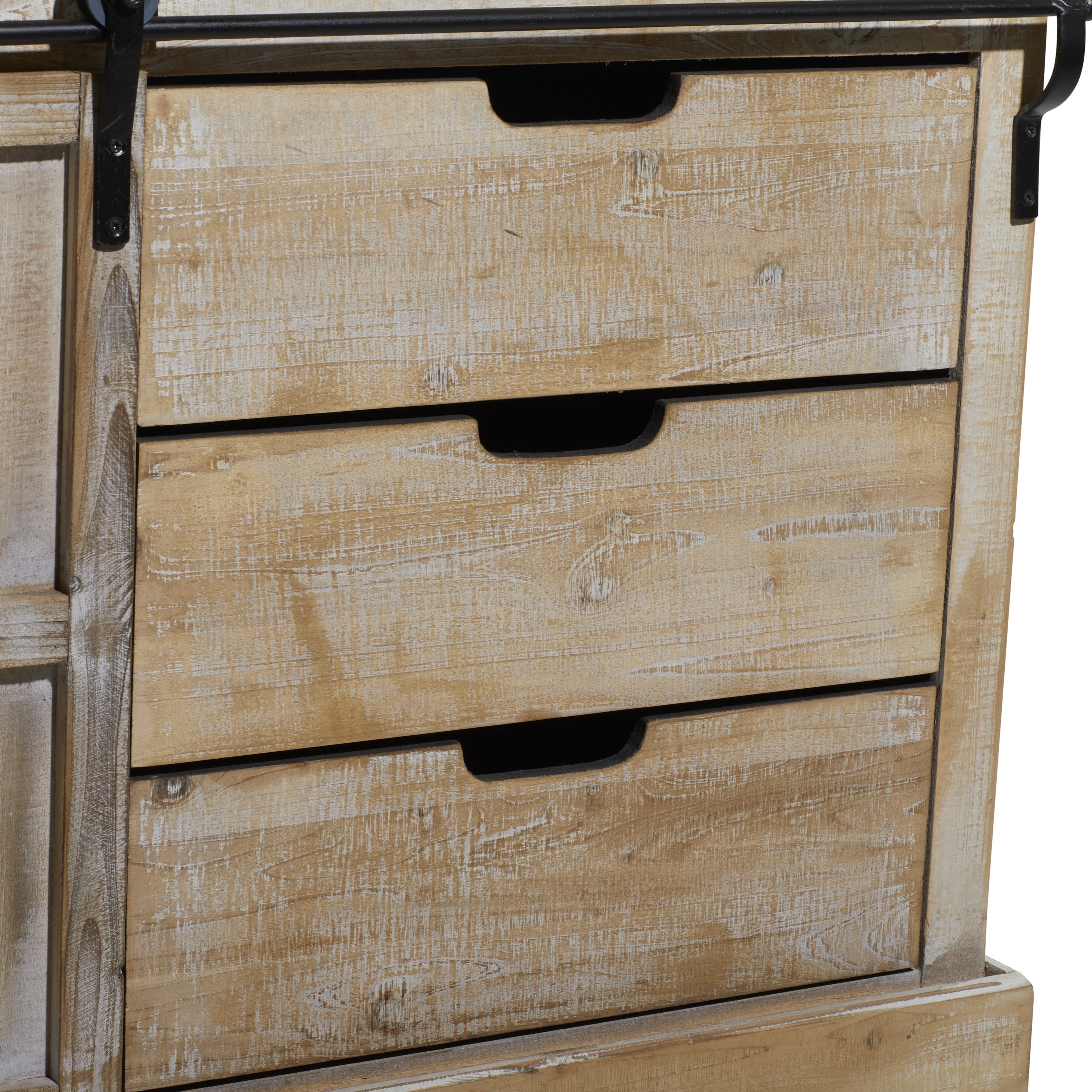 DecMode 41" x 32" Brown Wood 5 Drawers 1 Shelf and 1 Door Cabinet, 1-Piece
