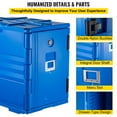 thumbnail image 6 of BENTISM Insulated Food Pan Carrier Front Load Catering Box Stackable 82 Qt Blue, 6 of 9