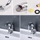 thumbnail image 2 of Grifo de Lavabo de Baño con Purificador de Agua ABS, Grifo Monomando con Orificio para Baño, Cocina, Montaje en Encimera., 2 of 5