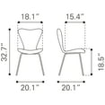 thumbnail image 4 of Thibideaux Dining Chair Ivory Dining Chair, Modern Style, Stackable for space saving storage, Plywood, Indoor Dining, 4 of 12