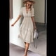 thumbnail image 3 of Vestido de Rayas Caqui L, 3 of 4